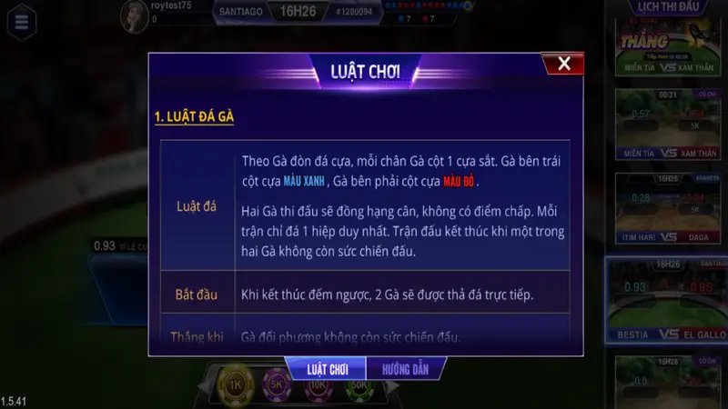 da ga debet 2 Debet sân chơi cá cược đá gà minh bạch và an toàn