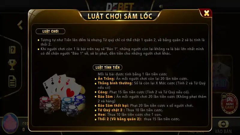 sam loc Cách chơi đơn giản nhưng cực kỳ cuốn hút